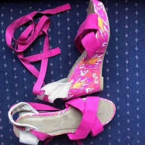 💕Colorful Wedges With Ankle Tie